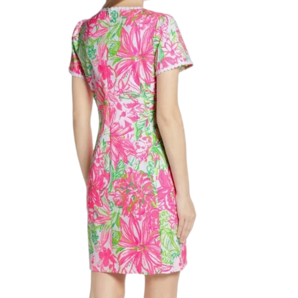 Lilly Pulitzer Maisie Resort White Koala us Maybe Stretch Pique Shift Dress Sz 2 - Picture 13 of 15